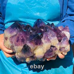 14.91LB Natural Amethyst geode quartz cluster crystal specimen Healing 1597