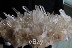 14 LB Clear Natural Pretty QUARTZ Crystal Cluster Point Specimen & Madagascar b4