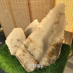 141.2LB Natural white calcite quartz Cluster Crystal specimen healing