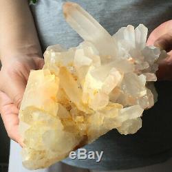 1413g Large Natural White Quartz Crystal Cluster Rough Specimen Healing