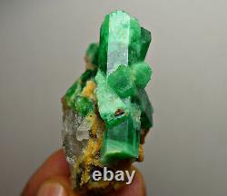 149 CT. Full Terminated Top Green Panjsher Emerald Huge Crystals Bunch, Quartz