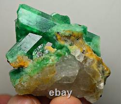 149 CT. Full Terminated Top Green Panjsher Emerald Huge Crystals Bunch, Quartz