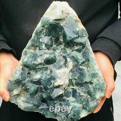 15.3 LB Natural Beautiful Green FLUORITE Quartz Crystal Cluster Mineral Specimen