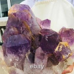 15.57LB Natural Amethyst Quartz Geode Druzy Crystal Cluster Healing Uruguay A875