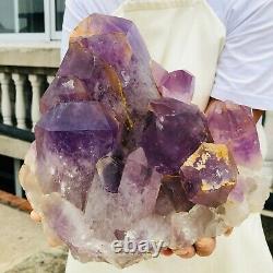15.57LB Uruguay Natural Amethyst Quartz Crystal Cluster Mineral Healing A875