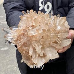 15.5LB Natural white crystal cluster point mineral specimen Chakras Healing