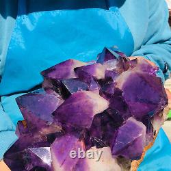 15.68LB Natural Amethyst Cluster Quartz Crystal Mineral Specimen Healing