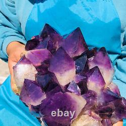 15.68LB Natural Amethyst Cluster Quartz Crystal Mineral Specimen Healing