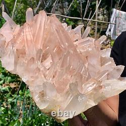 15.7LB Large Himalayan crystal cluster/white quartz Earth specimen