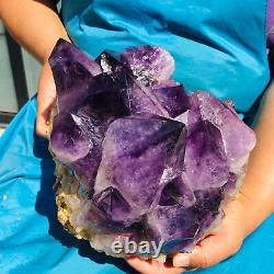 15.86LB Natural Amethyst Cluster Quartz Crystal Mineral Specimen Healing