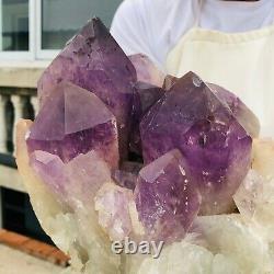 15.86LB Uruguay Natural Amethyst Quartz Crystal Cluster Mineral Healing A881