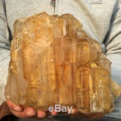 1524g Large Natural Clear Yellow Quartz Crystal Cluster Rough Healing Specimen