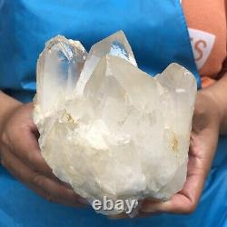 1530g HUGE Clear White Quartz Crystal Cluster Rough Specimen Healing Stone 514