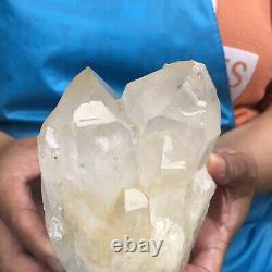 1530g HUGE Clear White Quartz Crystal Cluster Rough Specimen Healing Stone 514