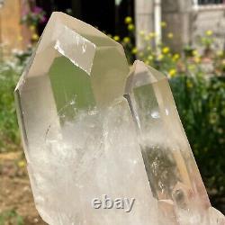 1545g Natural Clear White Quartz Crystal Cluster Specimen Healing