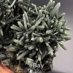 1564.9g Rare green crystal cluster, quartz, garnet, mineral specimens, China