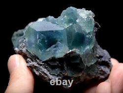158g NATURAL Green Blue Purpe FLUORITE Quartz Crystal Cluster Mineral Specimen