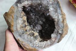 16.5LB Rare Natural Amethyst Quartz Crystal Cluster Skull Carved, Crystal Geode
