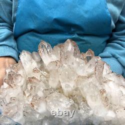 16.74LB Natural quartz crystal cluster ore specimen spiritual healing