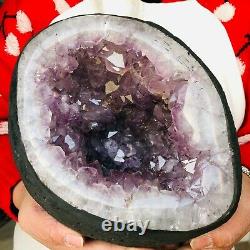 16.8LB Natural Amethyst geode quartz cluster crystal specimen Healing T60
