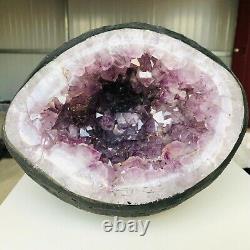 16.8LB Natural Amethyst geode quartz cluster crystal specimen Healing Uruguay