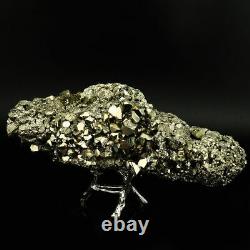 1625g Natural Raw Pyrite Crystal Quartz Cluster Mineral Specimen Decoration Gift