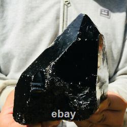 1648g Natural Black Smoky Elestial Quartz Crystal Rough Healing Specimen