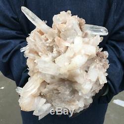 17.09LB Natural clear quartz cluster crystal specimen point healing MN1072-EA-6
