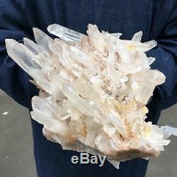 17.09LB Natural clear quartz cluster crystal specimen point healing MN1072-EA-6