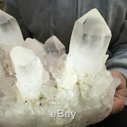 17.1lb Large Natural Clear White Quartz Crystal Cluster Rough Healing Specimen