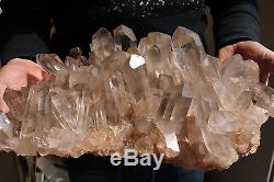 17.8 lb Clear Natural Pretty QUARTZ Crystal Cluster Point Specimen & Brazil a3