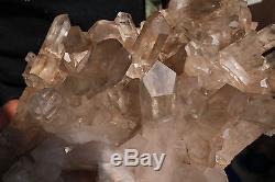 17.8 lb Clear Natural Pretty QUARTZ Crystal Cluster Point Specimen & Brazil a3