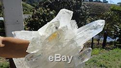 17 Giant Crystal Lemurian Quartz Cluster 30 Lbs High Selected From A Big Lot