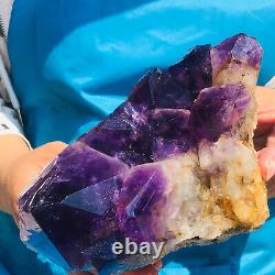 1730g Natural Bolivia Amethyst Mineral Specimen Crystal Energy Healing DH717