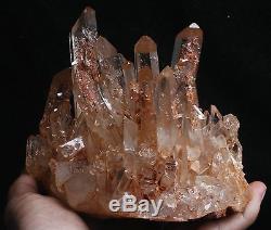 1740g Clear Natural Beautiful Pink QUARTZ Crystal Cluster Specimen