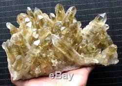 1750g Natural Clear Smoky Citrine Quartz Point Crystal Cluster Healing Mineral
