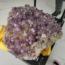 175LB Huge Natural amethyst Cluster Quartz Crystal Mineral Specimen Healing