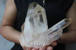 1780g Natural Beautiful Clear Quartz Crystal Cluster Tibetan Specimen B665