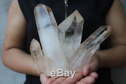 1780g Natural Beautiful Clear Quartz Crystal Cluster Tibetan Specimen B665