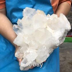 17LB Clear Natural Beautiful White QUARTZ Crystal Cluster Specimen DH505