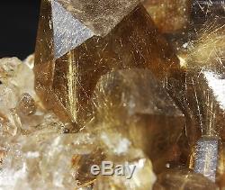 18.53lb Rare NATURAL Clear Golden RUTILATED QUARTZ Crystal Cluster Specimen