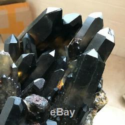 18.5LB Natural smokey quartz cluster crystal specimen healing