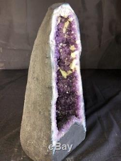 18 Quality AAA Cathedral Amethyst Geode Quartz Crystal Cluster Specimen BR