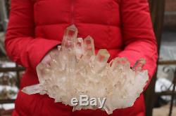 1820g(4lb) Natural Beautiful Clear Quartz Crystal Cluster Tibetan Specimen #88