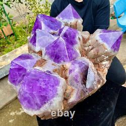 184.8LB Natural Amethyst geode quartz cluster crystal specimen Healing