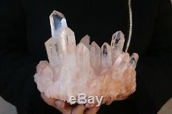 1850g Natural Beautiful Clear Quartz Crystal Cluster Tibetan Specimen Healing