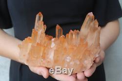 1860g Natural Beautiful Clear Quartz Crystal Cluster Tibetan Specimen B321