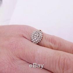 18ct gold 1/2ct diamond ring, cluster