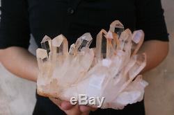 1930g(4.2lb) Natural Beautiful Clear Quartz Crystal Cluster Tibetan Specimen