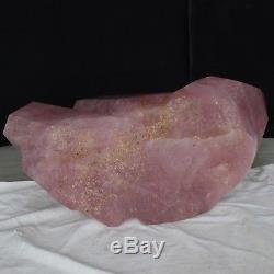 195LB Huge Natural Pink Rose Quartz Crystal Cluster Points Cut Polished Healing